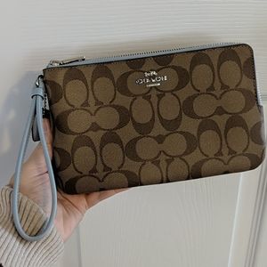 Double Zip Wallet in Signature Canvas